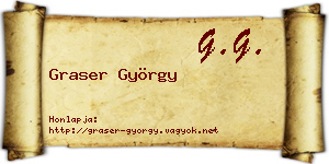 Graser György névjegykártya